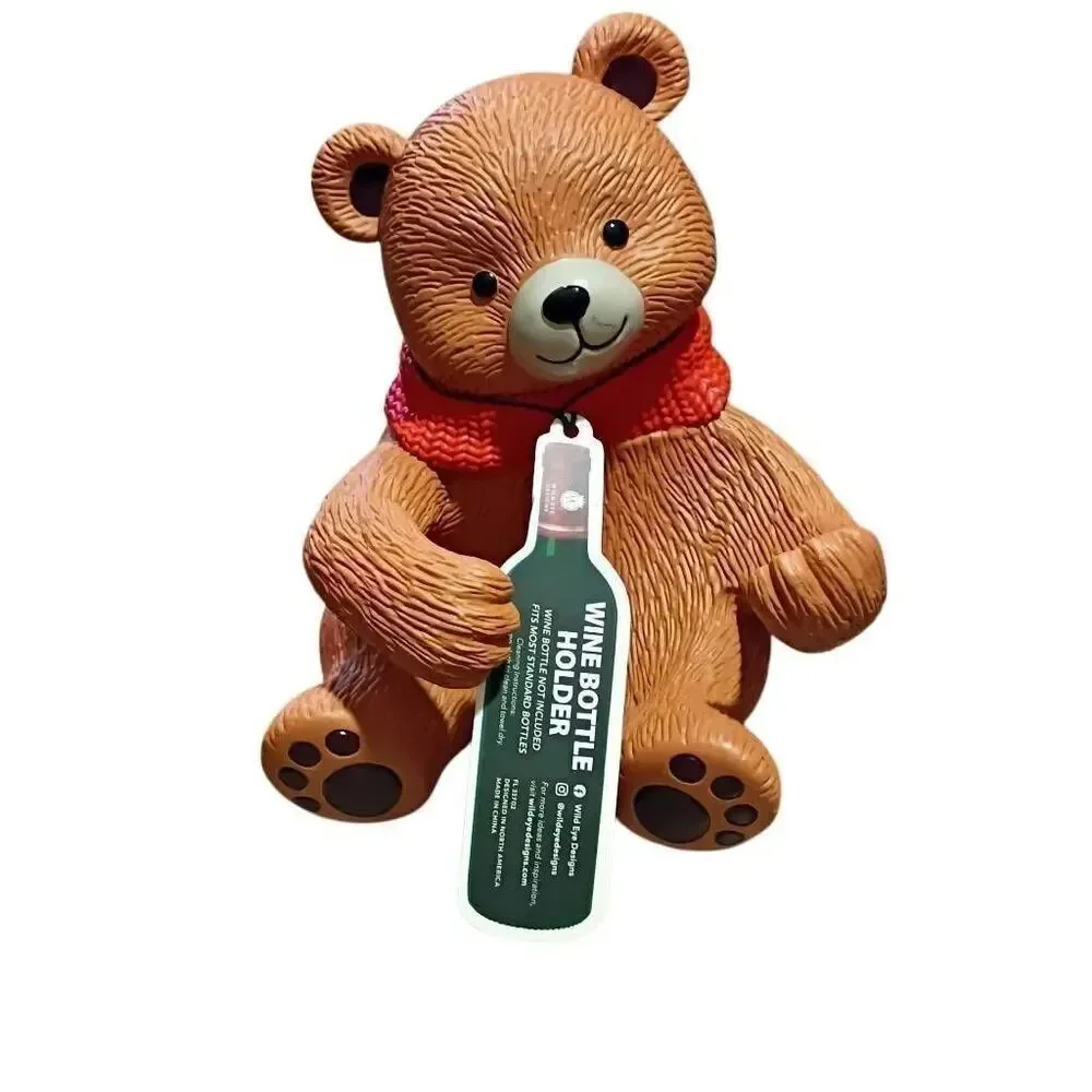 Wild Eye Designs Teddy Bear Wine Holder NWT